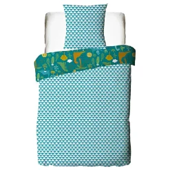 Parure de lit enfant réversible imprimé Dinosaure 140x200cm