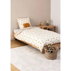 Parure de lit enfant réversible léopard - 100% coton 57 fils/cm²