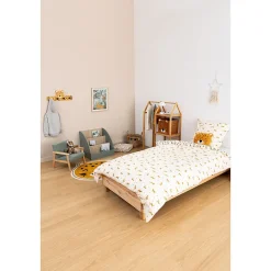 Parure de lit enfant réversible léopard - 100% coton 57 fils/cm²