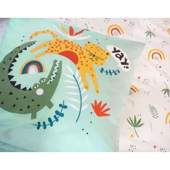 Parure de lit enfant Safari - 100% coton adouci 57 fils