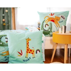 Parure de lit enfant Safari - 100% coton adouci 57 fils