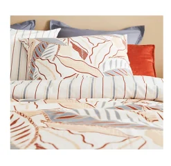 Parure de lit Feuilles graphique skyra