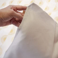 Parure de lit HELIS 240x220 cm 100% polyester microfibre blanc 3 pièces