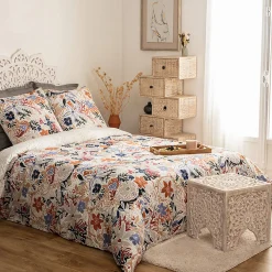 Parure de lit imprimée Alesio - percale - 240x220 cm - Atmosphera