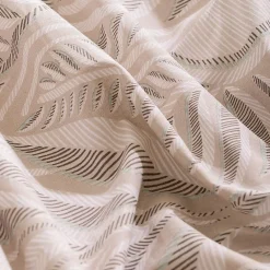 Parure de lit imprimée Nalh 240x220cm beige lin - Atmosphera