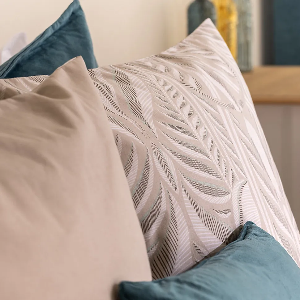 Parure de lit imprimée Nalh 240x220cm beige lin - Atmosphera