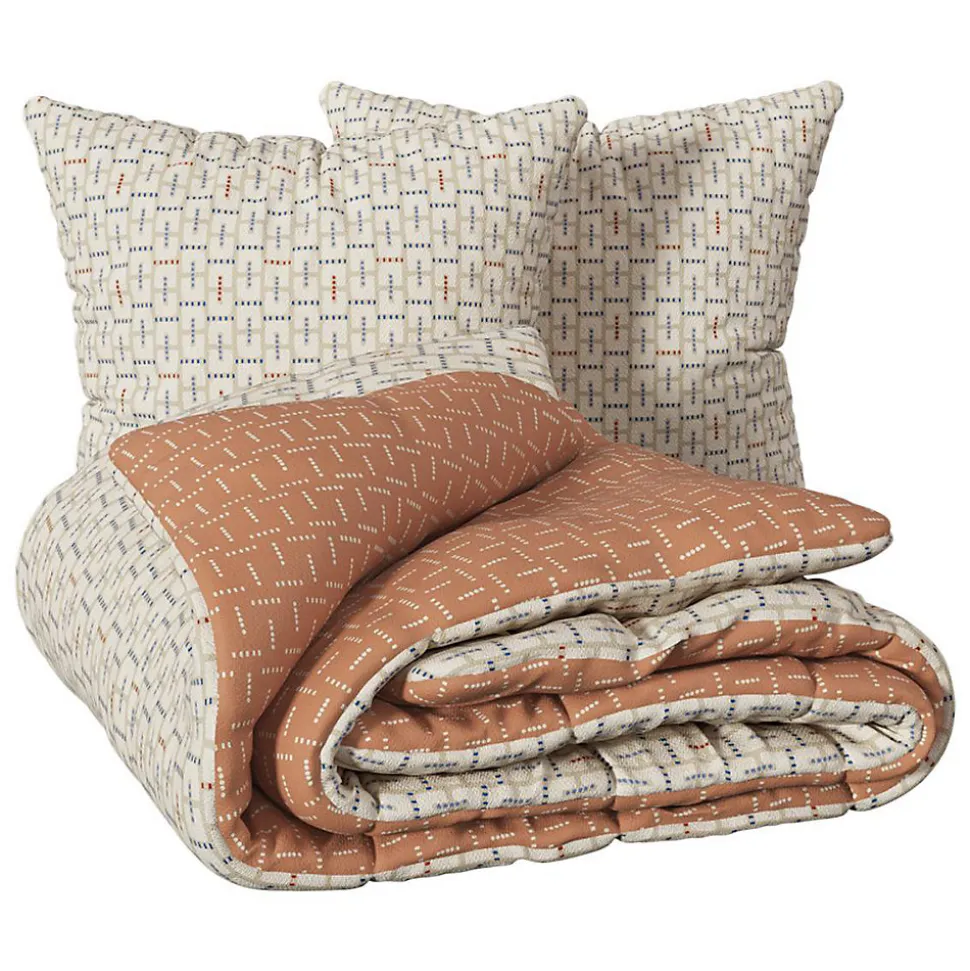 Parure de lit imprimée Posei lin 240x220cm - Atmosphera