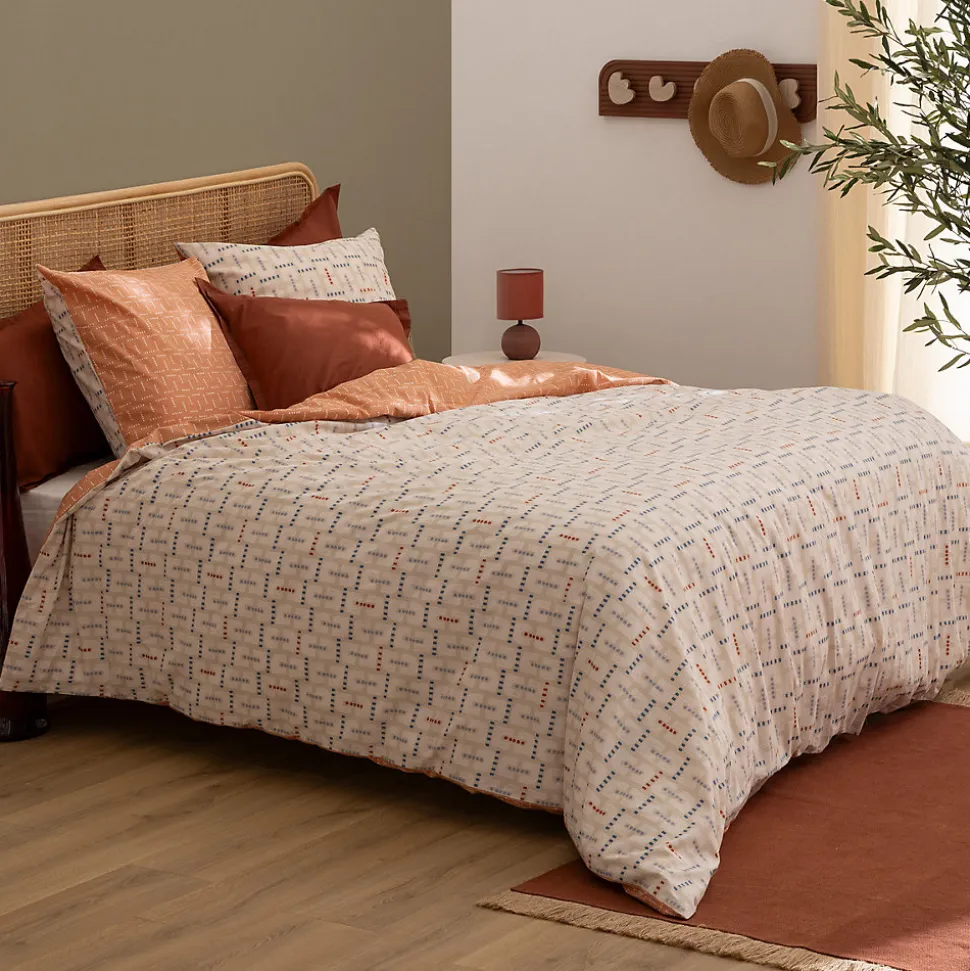 Parure de lit imprimée Posei lin 240x220cm - Atmosphera