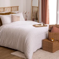 Parure de lit Irhia 240x220cm blanc - Atmosphera