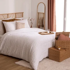 Parure de lit Irhia 240x220cm blanc - Atmosphera