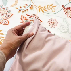 Parure de lit ISPANA 240x220 cm 100% polyester microfibre rose 3 pièces