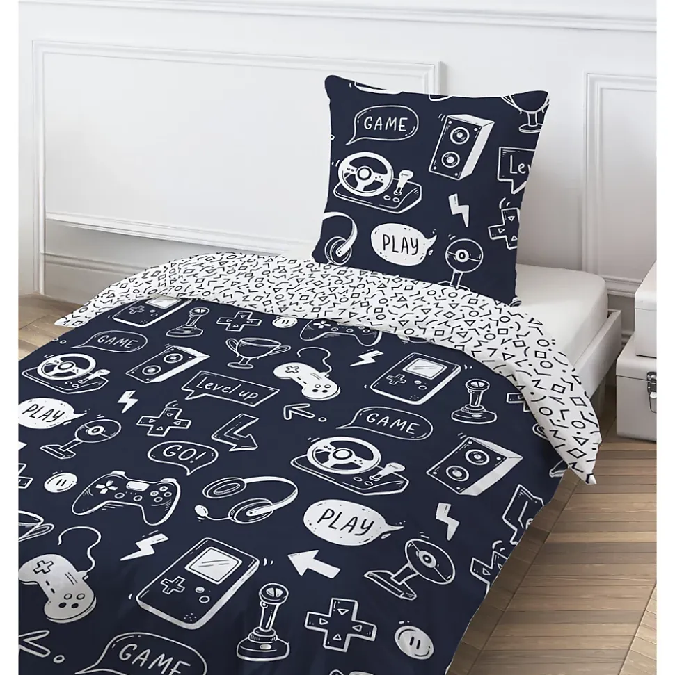Parure de lit jeux vidéos en coton 140x200cm