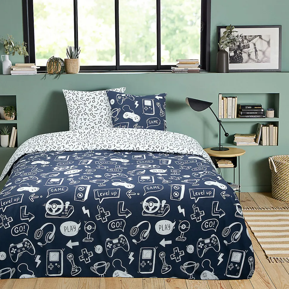 Parure de lit jeux vidéos en coton 240x220cm