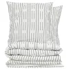 Parure de lit Kain coton blanc/noir 240x220cm - Atmosphera