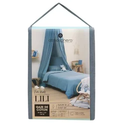 Parure de lit Lili 140x200cm bleu - Atmosphera