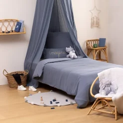 Parure de lit Lili 140x200cm bleu - Atmosphera