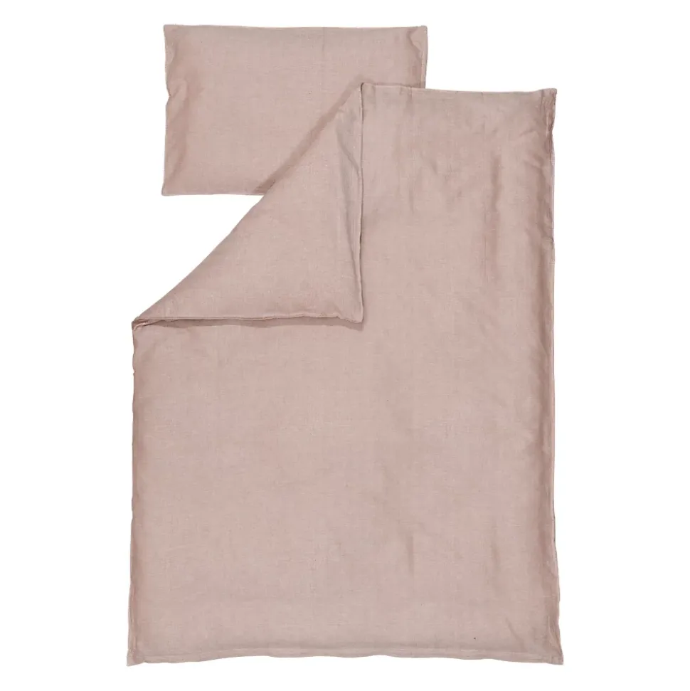 Parure de lit pour enfant 135 x 100 cm avec fermeture éclaire rose foncé