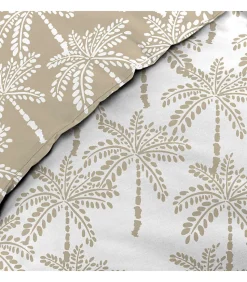 Parure de lit réversible 100% coton (240x220 cm - Naturel)