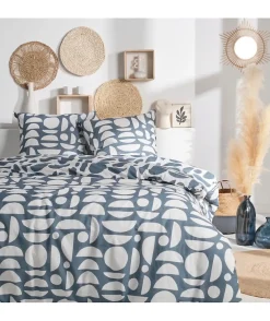 PARURE DE LIT TODAY - HOUSSE DE COUETTE 220X240 + 2 TAIES D OREILLER 63X63 - 100% COTON 57 fils - SUNSHINE 14.22