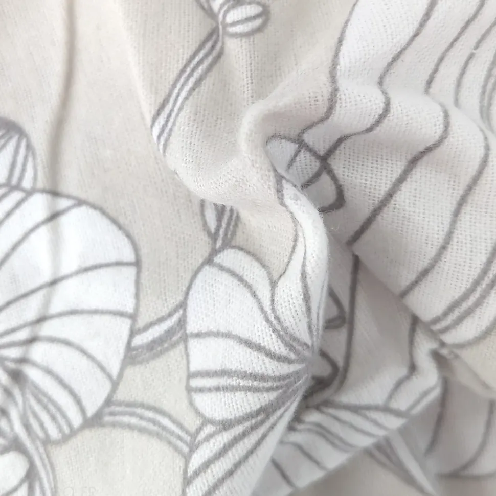 Parure de lit 140x200 cm 100% flanelle de coton ORCHIDÉE 2 pièces