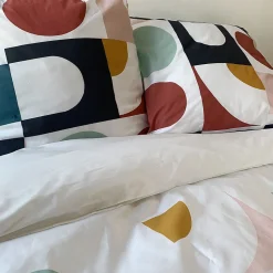 Parure de lit 240x220 cm coton biologique TITANE Blanc