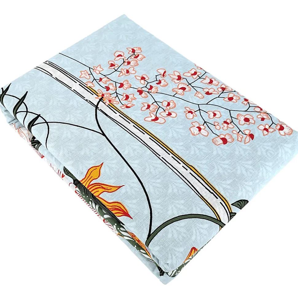 Parure de lit 260x240 cm coton KUSMI bleu