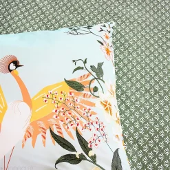 Parure de lit 260x240 cm coton KUSMI bleu