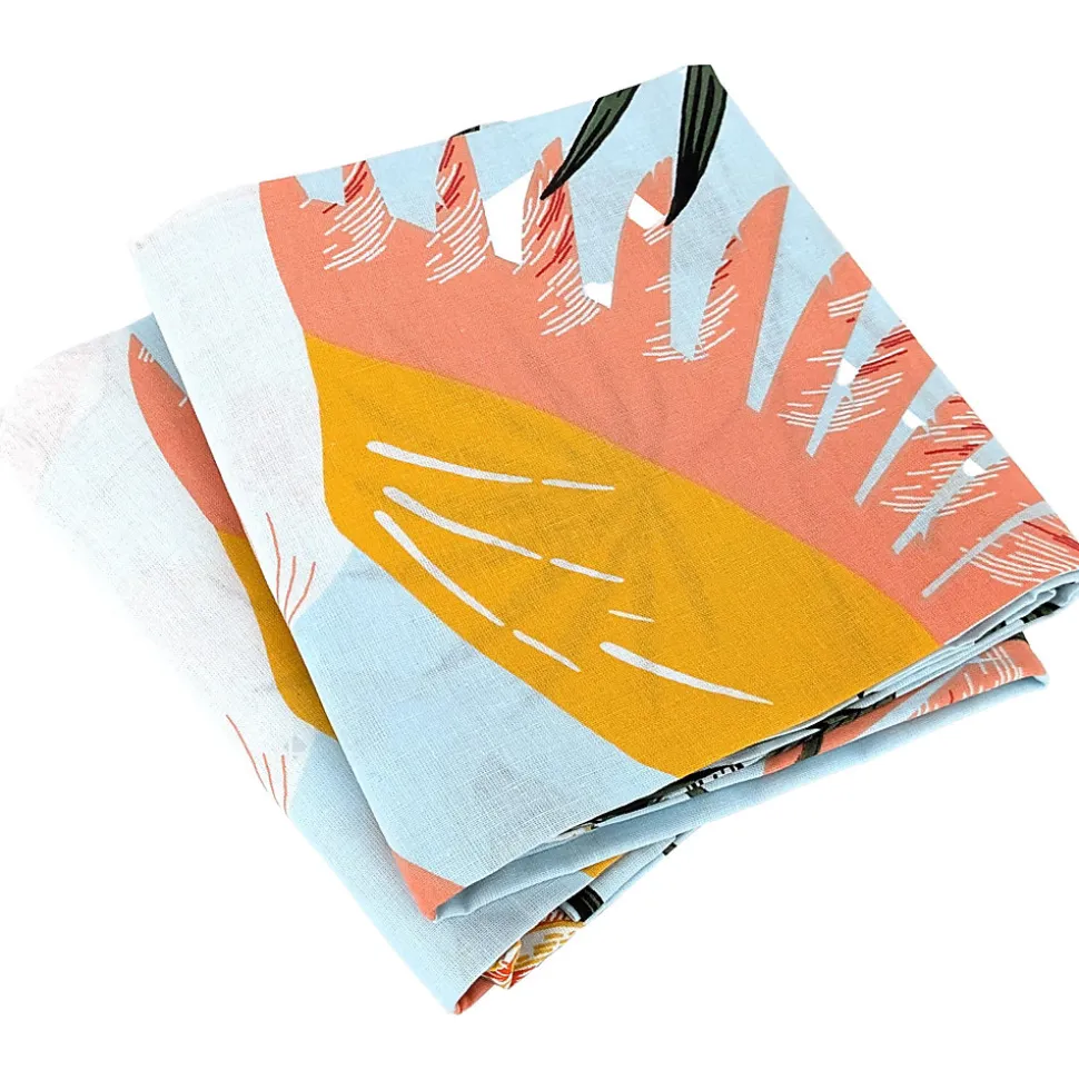 Parure de lit 260x240 cm coton KUSMI bleu