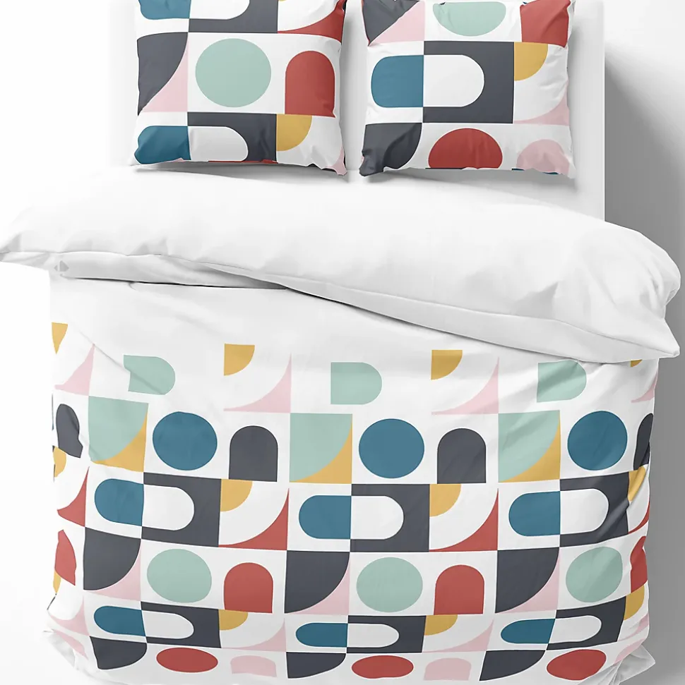 Parure de lit 260x240 cm coton biologique TITANE Blanc