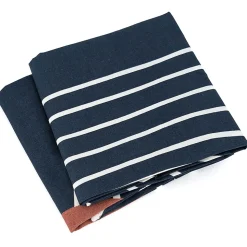 Parure de lit 240x220 cm coton BCI adouci CUTS Bleu 3 pièces