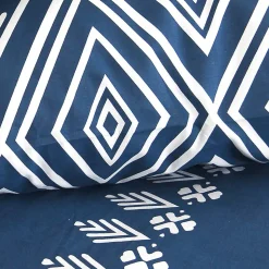 Parure de lit 240x220 cm coton NORDA Bleu