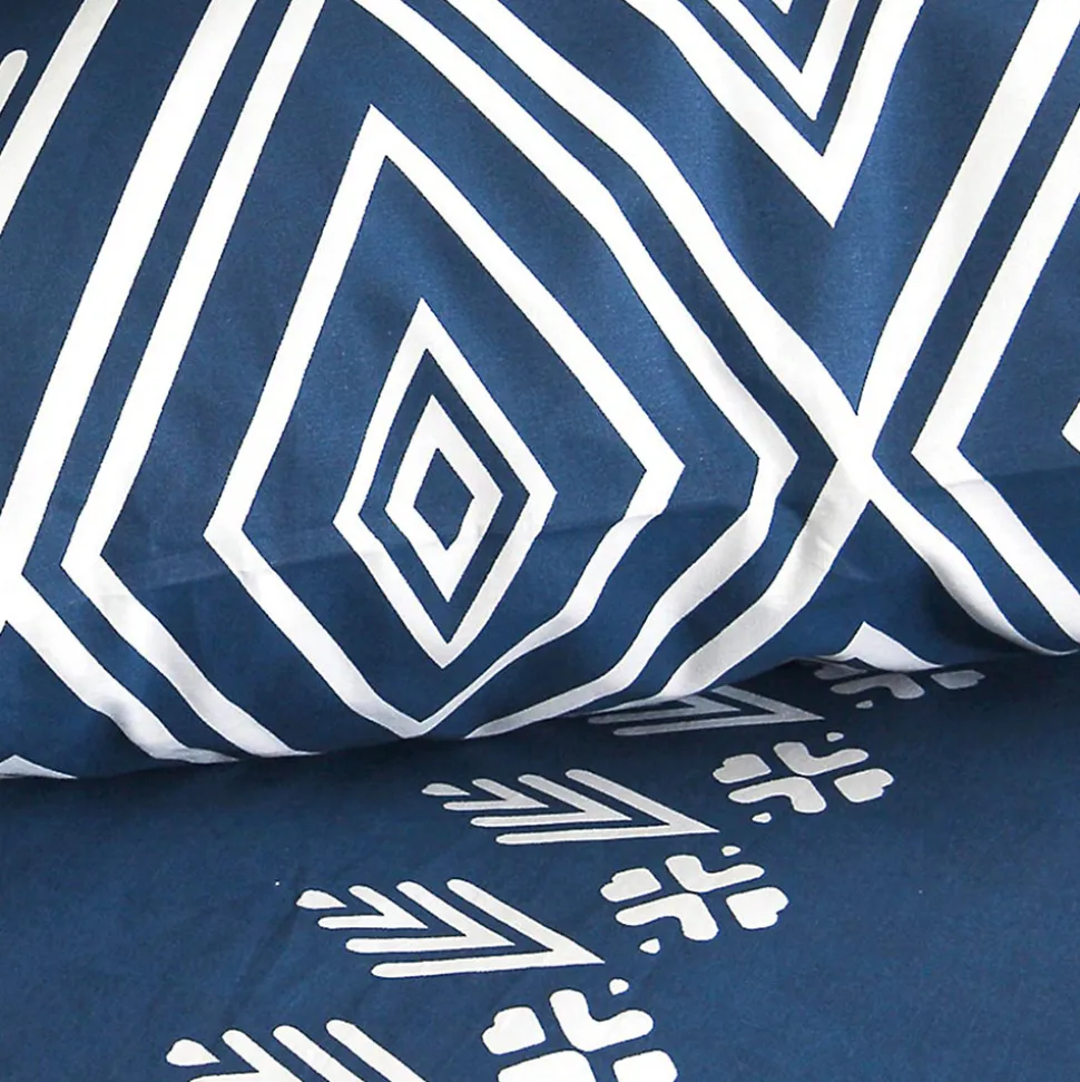 Parure de lit 240x220 cm coton NORDA Bleu