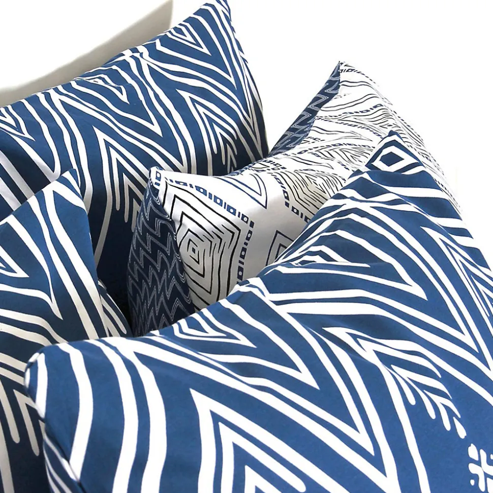 Parure de lit 240x220 cm coton NORDA Bleu