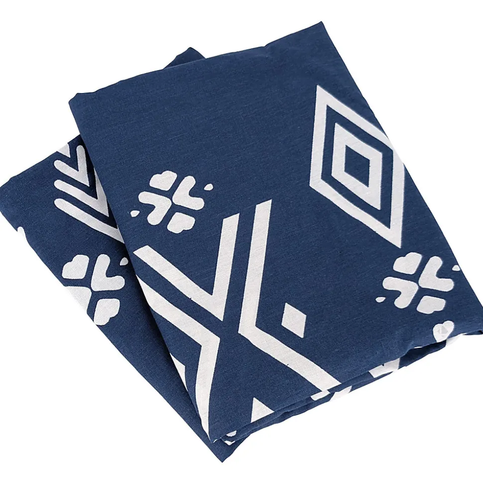 Parure de lit 240x220 cm coton NORDA Bleu