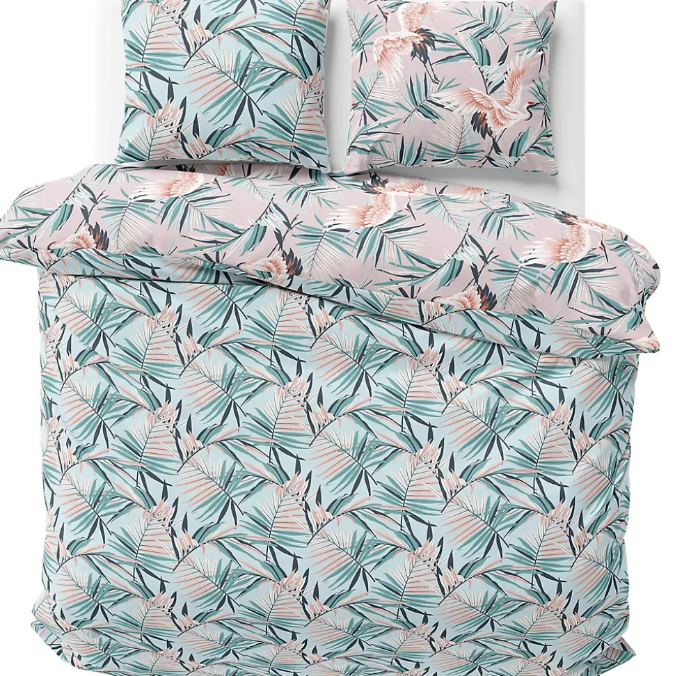 Parure de lit 260x240 cm coton ALEYA Rose