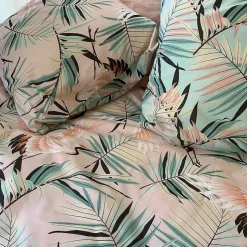 Parure de lit 260x240 cm coton ALEYA Rose