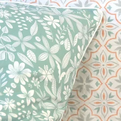 Parure de lit 240x220 cm coton + lyocell LIBERTYS Vert Celadon