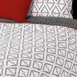 Parure de lit 260x240 cm coton BENGAL Rouge