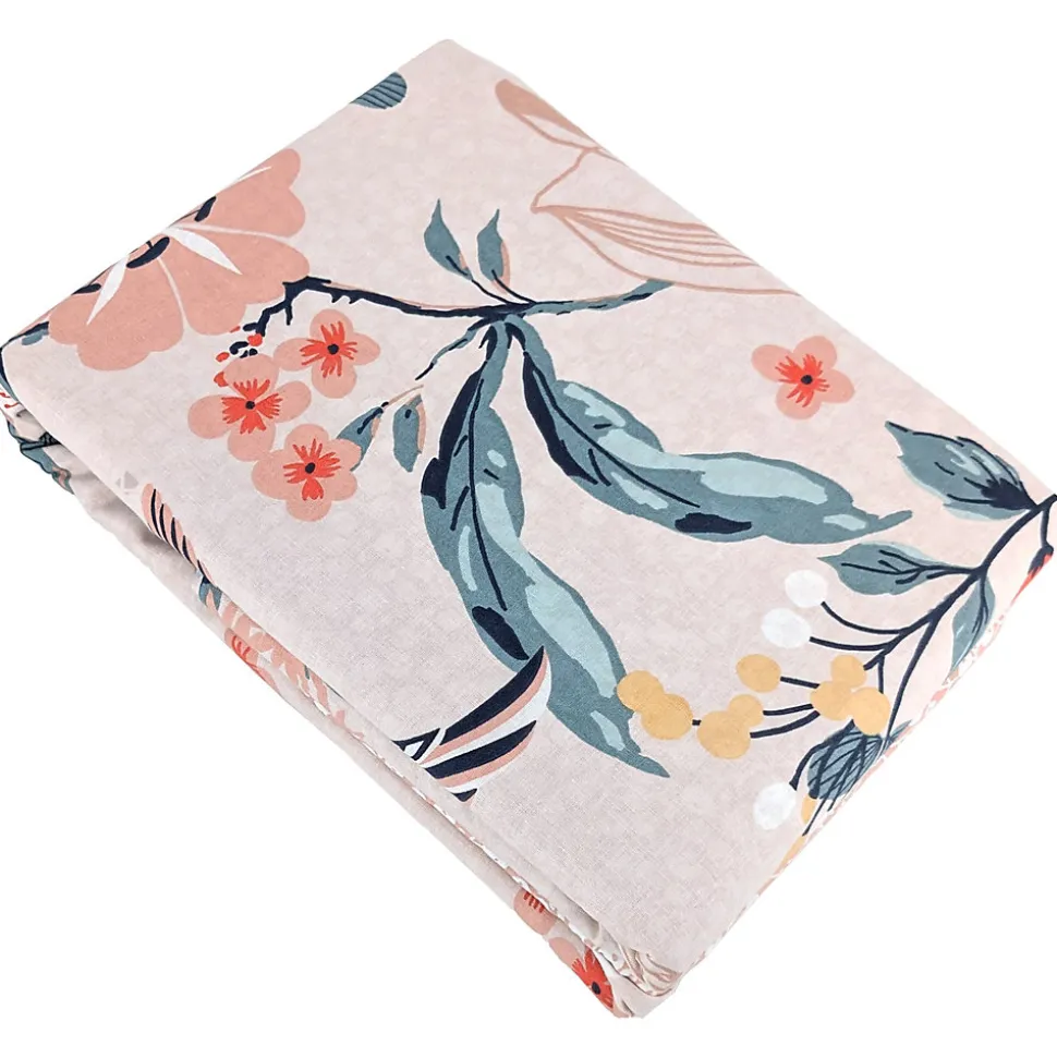 Parure de lit 260x240 cm coton bci adouci PANGA rose 3 pièces