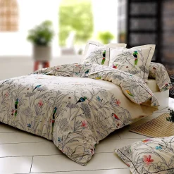 Parure de lit 280x240 cm coton AMAZONIA ecru