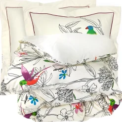 Parure de lit 280x240 cm coton AMAZONIA ecru