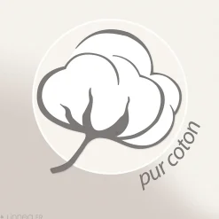 Parure de lit 240x220 cm coton BCI adouci LILA Blanc 3 pièces