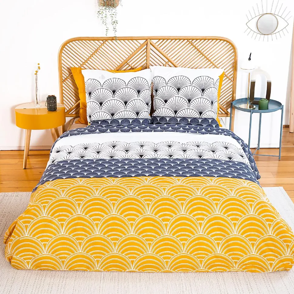 Parure de lit 200x200 cm coton KERITA multicolore