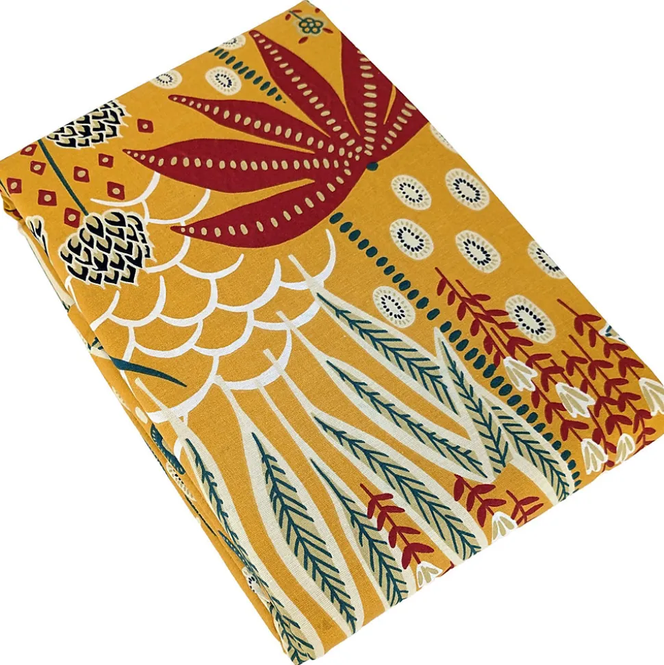 Parure de lit 260x240 cm coton bci adouci COME jaune 3 pièces