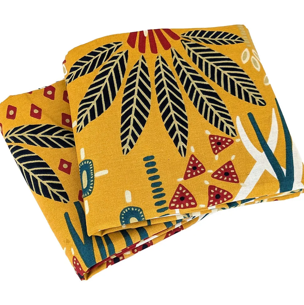 Parure de lit 260x240 cm coton bci adouci COME jaune 3 pièces