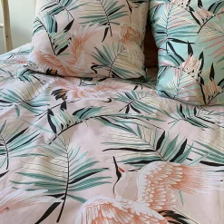 Parure de lit 240x220 cm coton ALEYA Rose