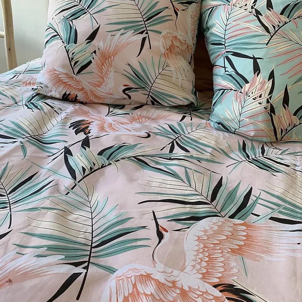 Parure de lit 240x220 cm coton ALEYA Rose