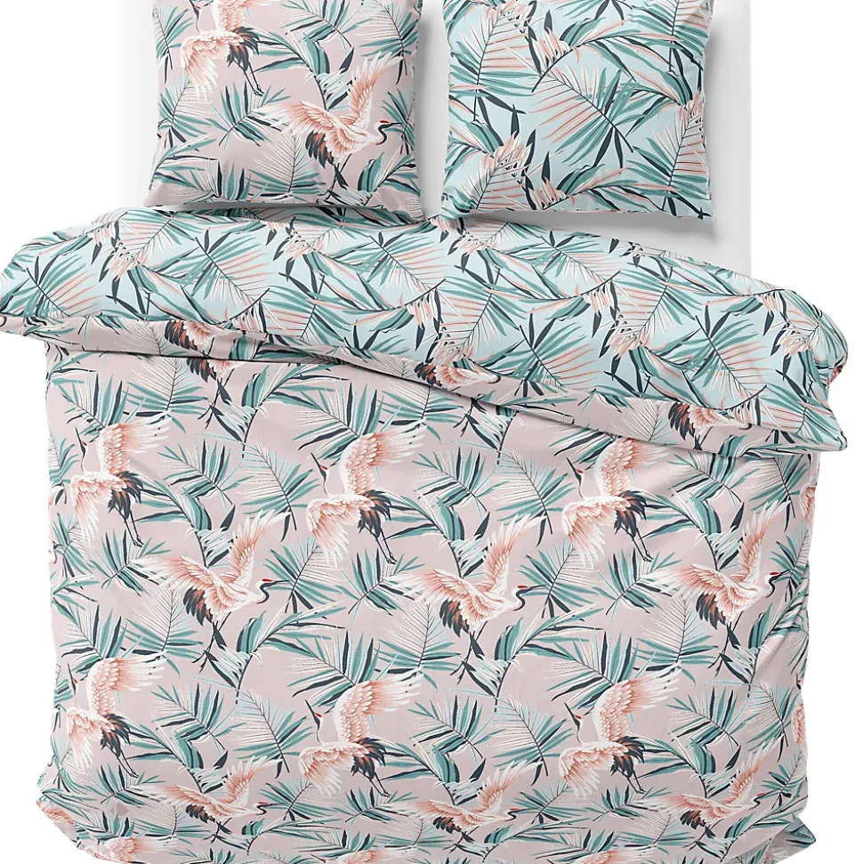 Parure de lit 240x220 cm coton ALEYA Rose