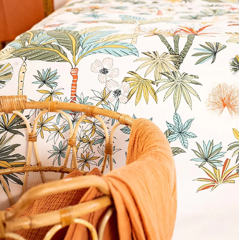 Parure de lit 200x200 cm coton MENTISSA rose