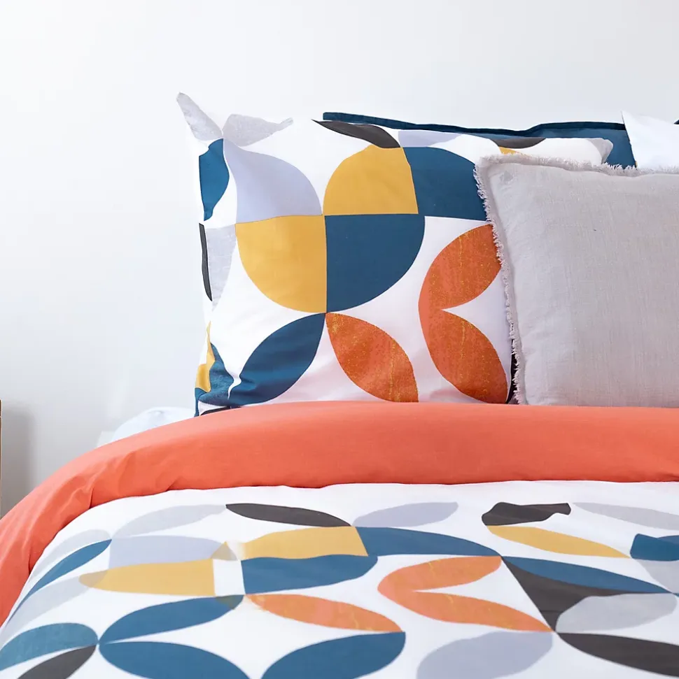 Parure de lit 240x220 cm coton PRUNE Blanc 3 pièces